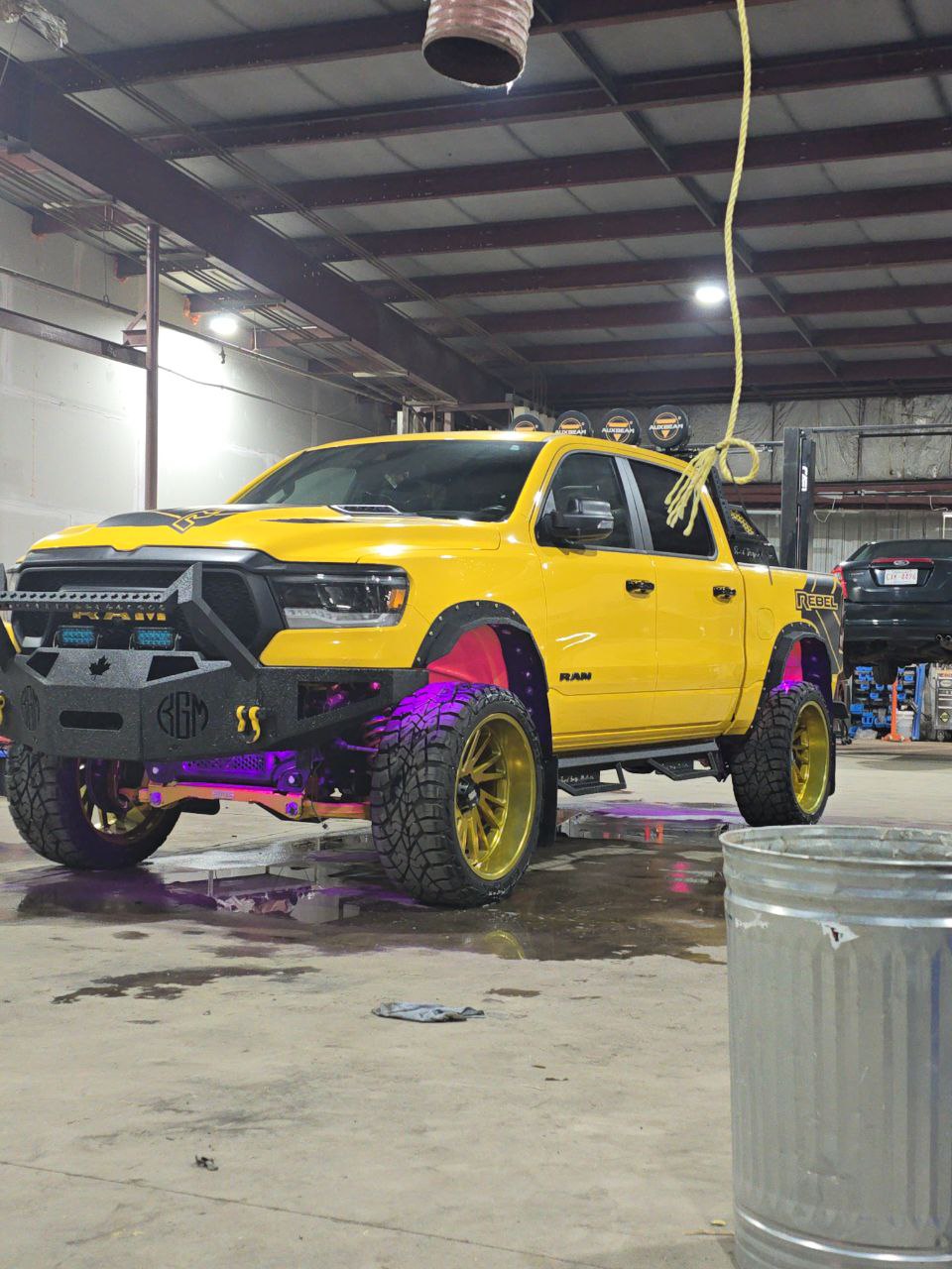 Tuning technicians working on a truck